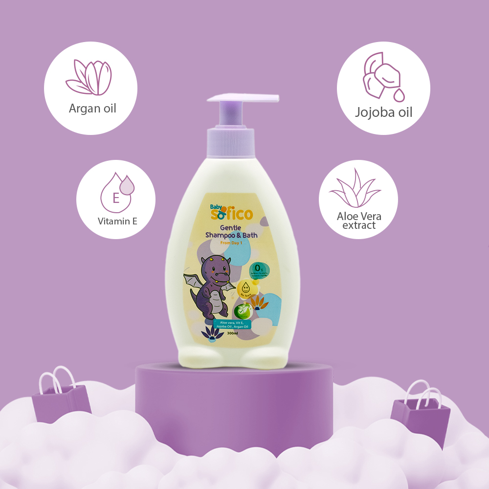 Sofico Baby Gentle Shampoo & Bath 300 ml - Image 2